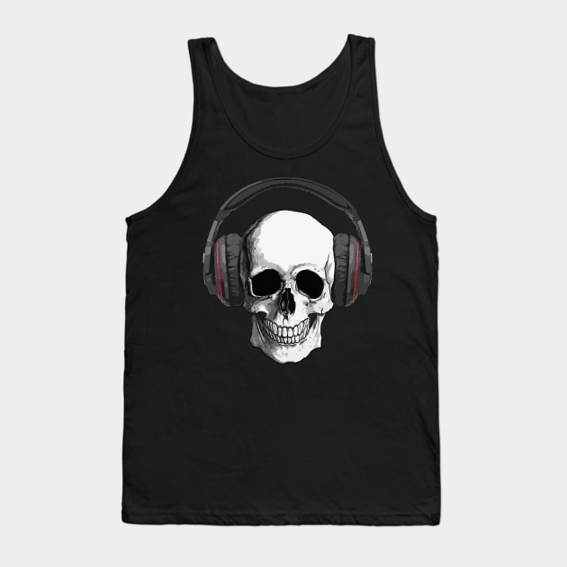 skull art, skull design, music group, Tank Top by Collagedream